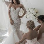 A-line Wedding Gown with Off The Shoulder Sequins Detail