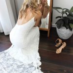 Boho Lace Mermaid Wedding Dress with Deep U Neck and Backless Style