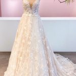 Sweetheart A-Line Wedding Dress with Romantic Lace Tulle