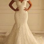 Sexy Long Mermaid Off the Shoulder Lace Wedding Dress
