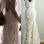 Sleeveless Floor Length Sheath/Column Lace Wedding Dress