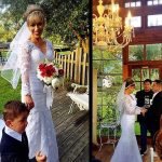 Long Sleeve Lace Mermaid Wedding Dresses with Sheer Scoop Neck