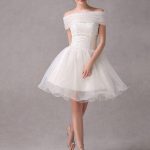 Ivory A-Line Beading Wedding Dress with Short Strapless Design