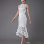 Vintage Jewel Sleeveless Sheath Bridal Dress Short Wedding Dress