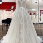 Long A-line Tulle Lace V Neck Appliques Lace Open Back Wedding Dress Simple and Beautiful