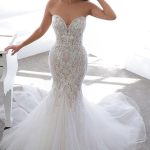 Summer Style White Sweetheart Mermaid Lace Wedding Dress Online Simple and Chic