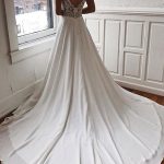 Boho Bridal Dresses with V-Neckline Sleeveless Straps and Back Lace Details