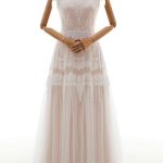 Cap Sleeve Lace Tulle A-Line Wedding Dress with Sleek Design