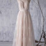 Ruffle Lace A-Line Wedding Dress with Spaghetti Straps