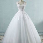 Lace-Up Ball Gown Wedding Dresses with Spaghetti Straps