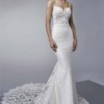 Shiny Sequins Mermaid Wedding Dresses with Backless Appliques Bridal Gowns and Spaghetti Straps