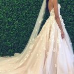 Sweetheart Backless Puffy Tulle Wedding Dress with Spaghetti Straps