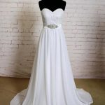 Lace Chiffon A-line Wedding Dress with Strapless Design