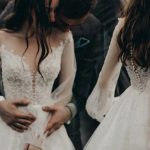 Long A-line Tulle Lace Wedding Dress with Sleeves Stunning