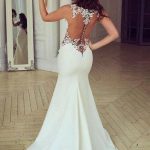 Pretty Mermaid Sleeveless Lace Appliques Wedding Dress BC9822 Stunning