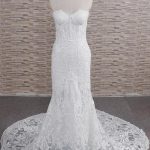 Appliques A-line Wedding Dress without Straps Stunning