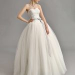 Ball Gown Wedding Dress with Colored Sash Exclusive Sweetheart