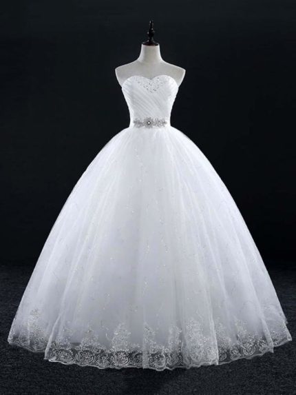 Lace Ball Gown Wedding Dresses Sweetheart
