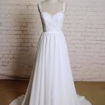 Lace Chiffon A-line Wedding Dress Sweetheart