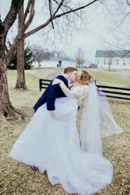 Illusion Long Sleeve Lace Boho Tulle Wedding Dress Vintage Charm