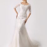 Inspired Off-The-Shoulder Mermaid Lace Wedding Gown Vintage Elegance