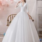 Vintage Princess High Collar Half Sleeve Floor Length Tulle Bridal Gown Vintage Royalty