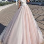 Timeless Princess Silhouette Court Train Off-The-Shoulder Sleeveless Lace Tulle Bridal Gown