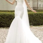 Beautiful Sweetheart Neck Sleeveless Natural Waist Pleated Court Train Bridal Gown