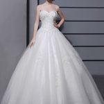 Timeless Ball Gown Strapless Sweetheart Neckline Ivory Tulle Bridal Dress