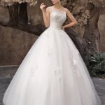 Stunning White Ball Gown with Jewel Neck Beading and Floor-Length
