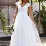 Vintage White Strapless Wedding Dress with Chapel Train Sleeveless Design and Satin Fabric