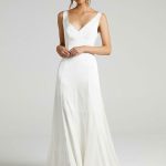 Beautiful White V-Neck Backless Chiffon A-Line Wedding Dress