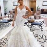 Beautiful White Lace Sweetheart Wedding Dress with Open Back and Customized Design